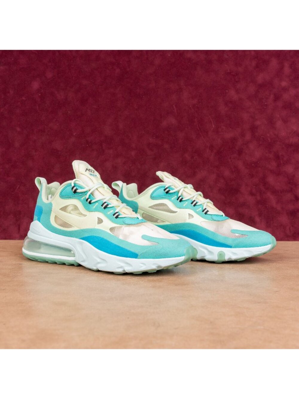 Nike Men Air max 270 React Hyper Jade Lime Blue Athletic Sneakers size 10